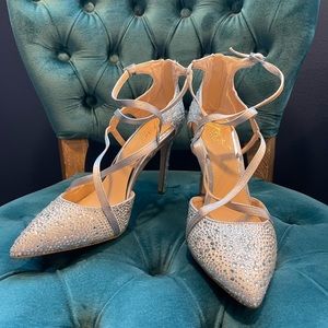 Jewel Badgley Mischka Crystal Heels